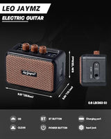 Leo Jaymz 39 Full Size ST Style Electric Guitar Starter Kit with SSH Pickup, 5W Portable Amp, Tuner, Gig Bag, Strap & Accessories (Violet Ocean)