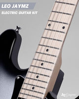 Leo Jaymz 39 Full Size ST Style Electric Guitar Starter Kit with SSH Pickup, 5W Portable Amp, Tuner, Gig Bag, Strap & Accessories (Violet Ocean)