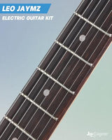 Leo Jaymz 39 Full Size ST Style Electric Guitar Starter Kit with SSH Pickup, 5W Portable Amp, Tuner, Gig Bag, Strap & Accessories (Violet Ocean)